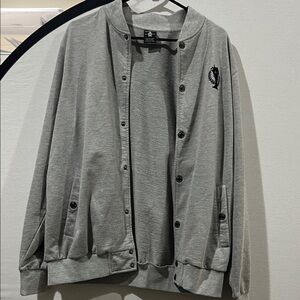 Classic Crooks and Castles Gray Men's Bomber/Varsity Jacket